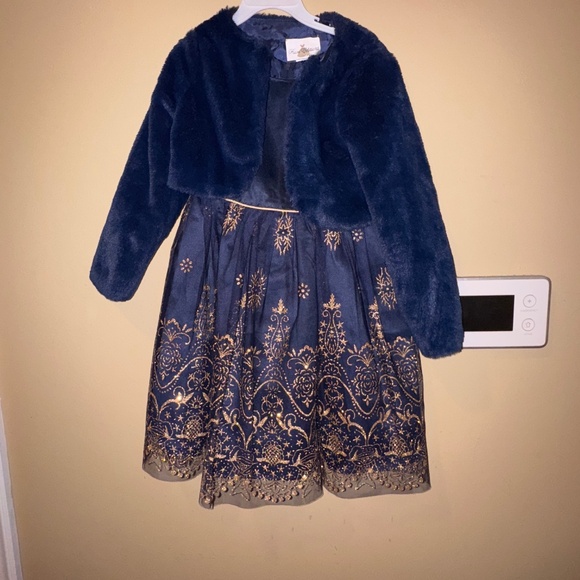 2 piece Navy Blue dress - Picture 1 of 2